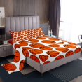 thumbnail image 1 of Erosebridal Ensemble de Draps pour Amateur de Basketball Format Simple, Draps Orange Simple, Déco de Jeu de Balles, 3 Pcs, 1 of 7
