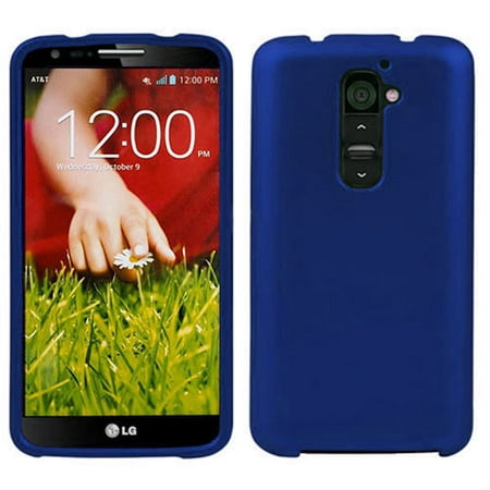 LG G2 Case, ROYAL BLUE RUBBERIZED HARD SHELL CASE COVER FOR LG G2 (Sprint, AT&T, Tmobile) (D801 D800