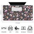 thumbnail image 5 of Long Mouse Pads for Desk,Gray Football and Flowers Pattern Desk Mats on Top Of Desks, Desk Mouse Pad Extra Large with 3mm Non-Slip Base and Stitched Edge for Gaming,Office,Work,Home 47.3"x23.6", 5 of 6