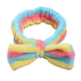 thumbnail image 5 of Minnieouse Diademas Lazo Nudo Estiramiento Suavidad Adornos de franela Accesorios para el cabello Diadema para de cara Sporting iris raya raya arcoiris 2piezas Minnieouse  CBP376848, 5 of 5