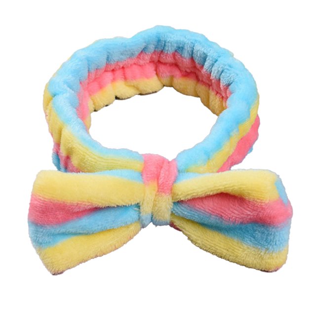 Minnieouse Diademas Lazo Nudo Estiramiento Suavidad Adornos de franela Accesorios para el cabello Diadema para de cara Sporting iris raya Type3 NO3 Minnieouse AP011184-08B