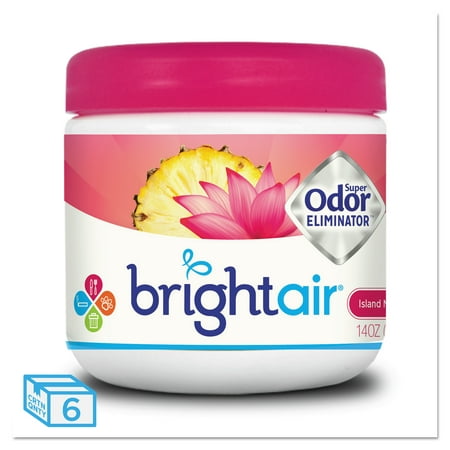 BRIGHT Air Super Odor Eliminator, Island Nectar and Pineapple, Pink, 14oz,
