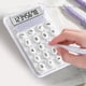 thumbnail image 5 of Calculadora estándar de 8 dígitos | Pantalla grande y botones redondos silenciosos | Calculadora de escritorio portátil de plástico color caramelo para uso en la oficina, el hogar y la escuela, 5 of 5