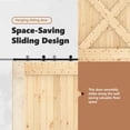 thumbnail image 5 of vidaXL NARVIK 37.4"x82.7" Solid Pine Wood Sliding Barn Door, Natural Brown, No Hardware Kits, 5 of 9