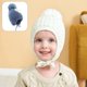 thumbnail image 4 of Bienvenido Love Gorro de punto para bebé con bola de pelo, protección para los oídos y gorro infantil calentito de terciopelo, 4 of 5