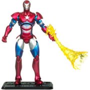 Angle View: Marvel Universe Iron Patriot Helmet On Action Figure