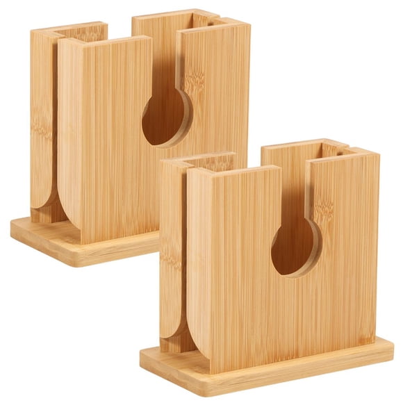 CNKOO 2 Pcs Support Trancheur de Bagels en Bois Coupe-Bagels Support Trancheur de Bagels en Bois le Trancheur de Bagels en Bois Original pour Petits et Grands Bagels