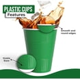 thumbnail image 2 of JJEAN-18 Oz Emerald Green Plastic Cups For Party Supplies 50 Pack | Emerald Green Disposable Cups Plastic | Disposable Drinkware For Parties, Events & Everyday, 2 of 4