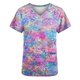 thumbnail image 3 of Blusas para Mujeres Flor Púrpura Casual Impresión de Conciencia de Alzheimer, Camiseta de Manga Corta con Cuello en V para el Apoyo de la Enfermera Y Diario, 3 of 4