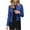 Blue, variant on Meichang Leather Jacket Women Cropped Jackets Moto Coat Open Front Zip Up Stand Collar Cardigan Slim Motorcycle PU Biker Outwear