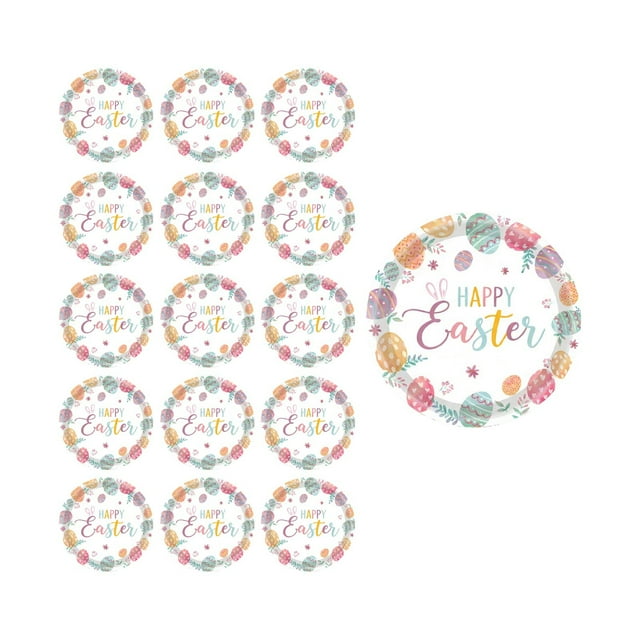 B Easter Egg Theme Party Tableware Disposable 9 Inch Paper Plates Paper Cup And Tissue Set Party Themed Plates Style B
