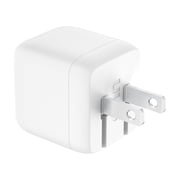 onn 30W GaN Single USB-C Port Wall Charger, Fast Charging, USB-IF Certified, Foldable Plug, White - Compatible with iPhone Series, Samsung Galaxy, Google Pixel, and More