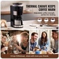 thumbnail image 5 of Programmable Coffee Maker with Grinder 8 Cup Grind and Brew Coffee Machine 24 Hour Timer Auto Brew Reusable Filter for Home Office Restaurant, 5 of 7
