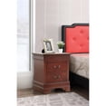 thumbnail image 2 of Maklaine Contemporary 2 Drawer Nightstand in Cherry - Fully Assembled, 2 of 7