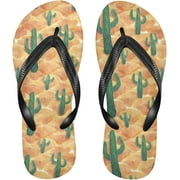 Bestwell Cactus Flip Flops Sandals for Women/Men, Soft Light Anti-Slip for Comfortable Walk, Suitable for House, Beach, Travel - XS
