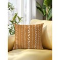 thumbnail image 2 of Outdoor Pillows Waterproof, Modern Simple Lines Bedding Throw Pillows with Insert for Couch Sofa Bed, Rustic Vertical Stripes Orange 16x16 Inch Pillowcases Decorative Camping Patio Pillow Set of 1, 2 of 8