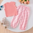 thumbnail image 5 of Toddler Fall Outfits Girls Baby Girls Tank Outfits Sports Sleeveless Top Pants 2 Pieces Sets Fall Toddler Girl Clothes Pink 2 Years-3 Years, 5 of 7