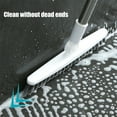 thumbnail image 4 of Uutvmp Swivel Floor Brush Scrub Brush with Long Handle Shower Cleaning Tools Tile Scrubber Grout Cleaner Handle Floor Brush Floor Scrub Brush Flooring Floor Scrubber White Stainless Steel, 4 of 7
