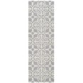 thumbnail image 2 of SAFAVIEH Cambridge Kimberly Geometric Wool Runner Rug, Silver/Ivory, 2'6" x 16', 2 of 7
