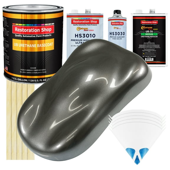 Chop Top Silver Metallic Premium Gallon Kit URETHANE BASECOAT Car Auto Paint Kit