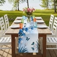 thumbnail image 4 of Table Runners 90 Inches Long Dress Scarves, Blue White Floral Farmhouse Coffee/Dining/Kitchen Table Runner for Living Room, Ombre Tulips Modern Art Spring 13x90 Inch, 4 of 9