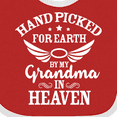 thumbnail image 4 of Inktastic Handpicked for Earth by My Grandma in Heaven Angel Wings Boys or Girls Baby Bib, 4 of 4