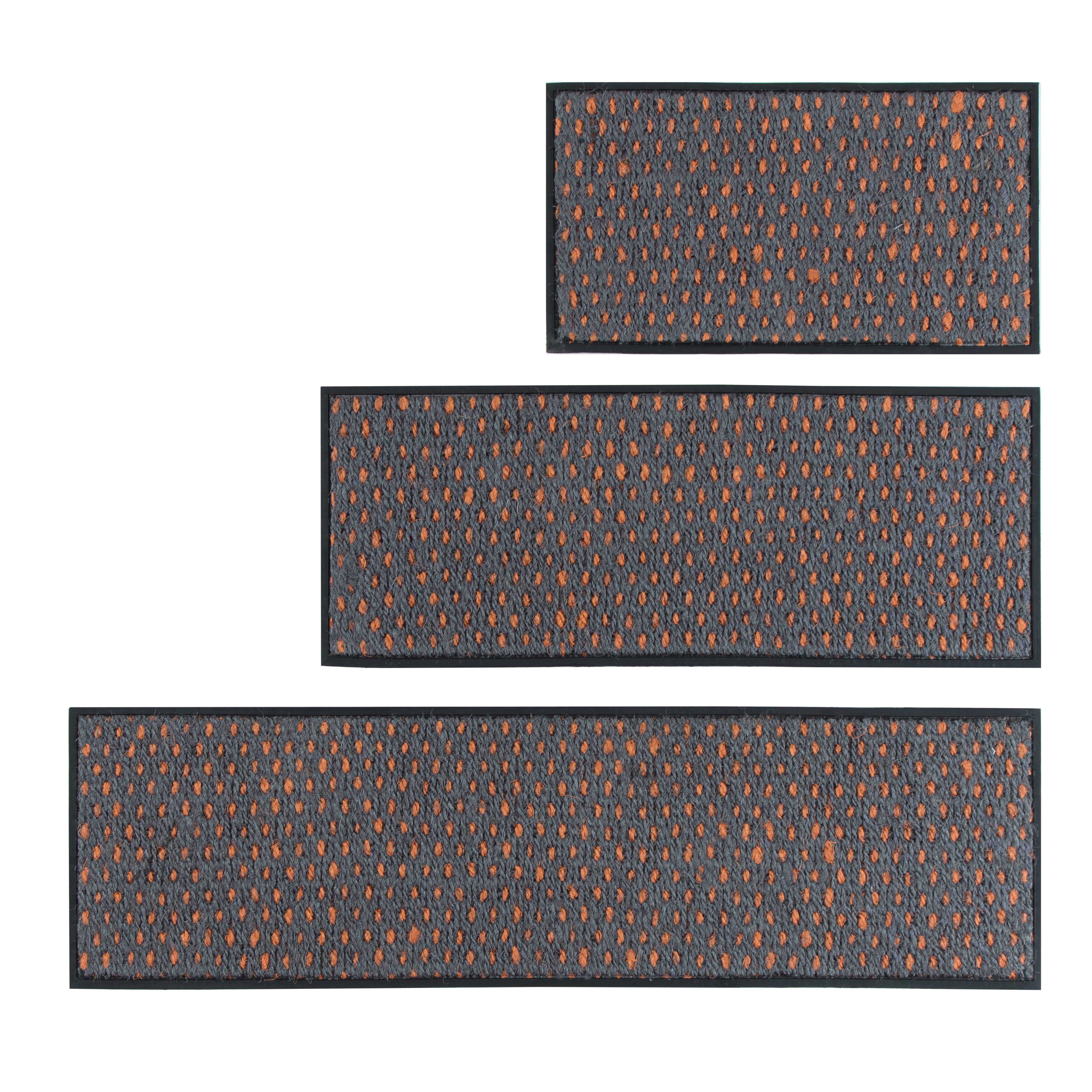 Natural & Recycled Rubber Boot Tray with Gray & Orange Coir Insert