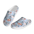 thumbnail image 2 of Yiaed Rose Flowers Print Slippers Fuzzy Warm Cozy Slippers Non Slip House Slippers For Indoor Outdoor Slippers House Slippers-46/47, 2 of 7