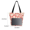 thumbnail image 3 of Kll Tote Bag For Women Beige Flowers Print Shopping Grocery Reusable Bags For Office School Shopping Travel, 3 of 7