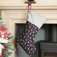 thumbnail image 4 of Christmas Stockings,Dark Blue Christmas Santa and Gnome Pattern Stockings Christmas,14.8'' Xmas Stockings,Christmas Party Favors,Christmas Party Decorations,Christmas Stockings Personalized, 4 of 5