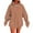 001 Khaki, variant on Htigea Striped Sweatshirt for Women Oversized Hooded Long Sleeve Casual Loose Fit Hoodies with Pocket Blue S