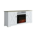 thumbnail image 3 of LIVILAND 70" Farmhouse TV Stand with Fireplace For TVs Upto 75" Gray/White, 3 of 10
