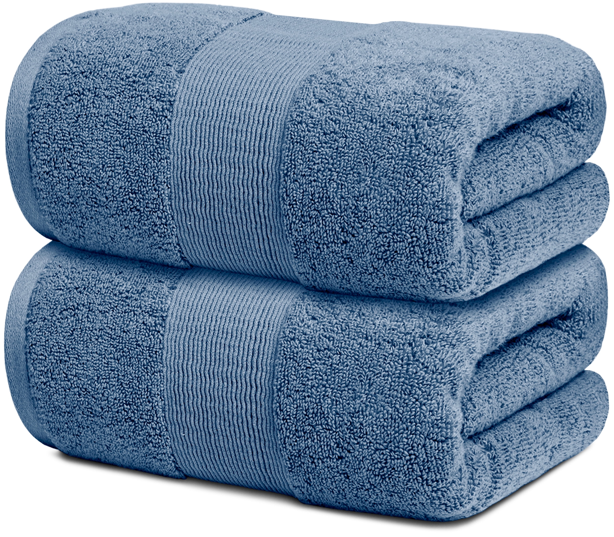 Resort Collection Soft Bath Sheet Towels | 35x70 Oversize Large Luxury Hotel Plush & Absorbent Cotton Bath Sheet [2 Pack, Blue]