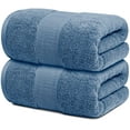 thumbnail image 5 of Resort Collection Soft Bath Sheet Towels | 35x70 Oversize Large Luxury Hotel Plush & Absorbent Cotton Bath Sheet [2 Pack, Blue], 5 of 5