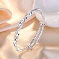 thumbnail image 1 of 2023 nuevo Plata de Ley 925 alta calidad simplicidad cuentas pulsera romántica cadena para mujer compromiso fiesta joyería de boda, 1 of 2