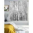 thumbnail image 4 of Sheer Curtains 72 Inches Long, Grey Forest Light Filtering Window Curtains for Living Room/Bedroom, Modern Oil Painting Art Rod Pocket Voile Sheer Curtain Drapes, 52"W x 72"L, 2 Panels, 4 of 8