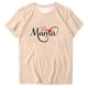 thumbnail image 2 of Fiudx Ofertas y Liquidaciones Camiseta Casual de Manga Corta con Cuello Redondo y Estampado de Letras para Mujer, 2 of 4