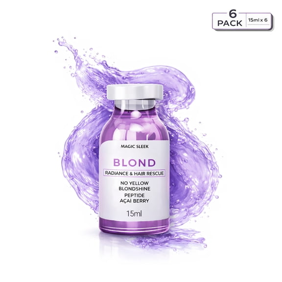Blond Radiance- Blonde Hair Treatment- Hair Rescue | 6 Pack | Enhances Shine | Repairs Hair Strands | Neutralizes Brassiness | Removes Unwanted Tones | Deep Nourishment | Color Correcting