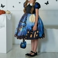 thumbnail image 3 of XXWXYD Girls 𝖵intage Princess Midi Dress with Bag, Halloween Pumpkin 𝐆host Dress 𝖥ancy 𝖯ar𝗍y Outfit 𝖢osplay for Kids Toddler Teens 2-13 Years Fall Festival, 3 of 6