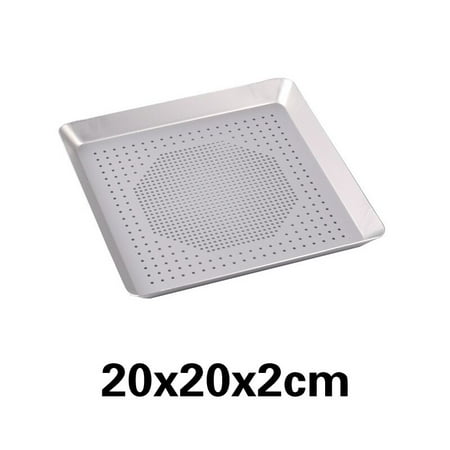 

Household baking non-stick square punching pizza plate cake bread plate aluminum alloy baking plate pizza hole tray pan