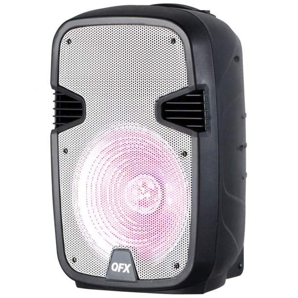QFX PBX1205WH Rechargeable 12" Party Speaker with Stand and
