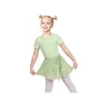 thumbnail image 2 of Sunny Fashion Girls Dress 2 Piece Combo Green Wrap Style Ballet Basic Irregular Hem 7-8 Years, 2 of 8