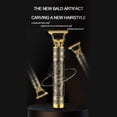 thumbnail image 2 of Cortadora de cabello eléctrica con cabezal de aceite, corte suave, alta velocidad, bajo ruido, carga Tomshoo  Dorado, 2 of 7