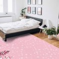 thumbnail image 5 of Pink Christmas Area Rug 2x3ft Snowman Christmas Tree Winter Snowflakes Non-Slip Washable Square Rugs Soft Felt Indoor Floor Mat for Bedroom Kitchen Living Room Bathroom, 5 of 8