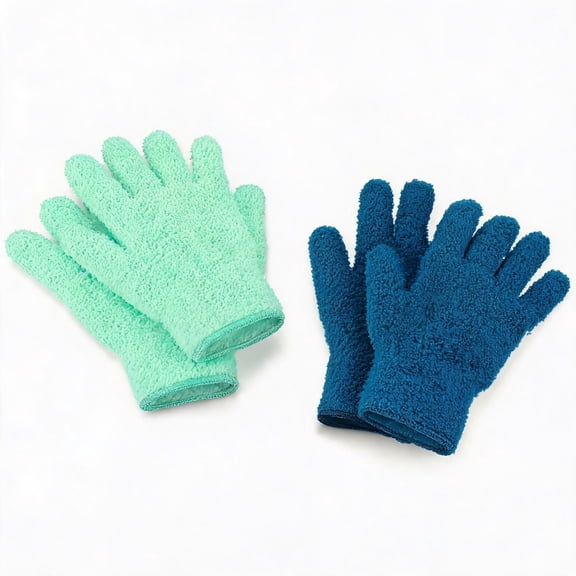 BlinkLLX 2 Pairs Microfiber Plant Dusting Cleaning Gloves for Home Car Blinds