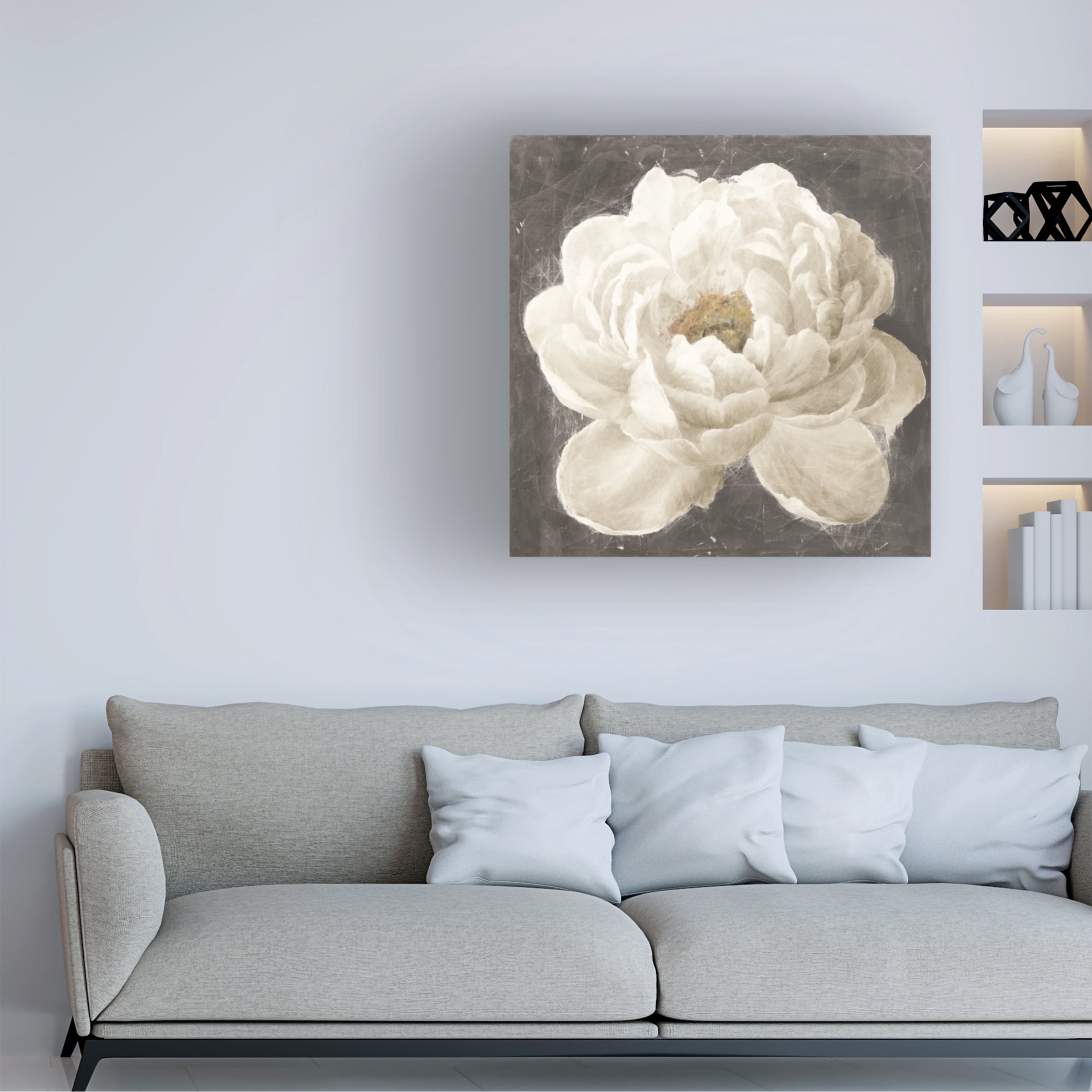 Trademark Fine Art 'Vivid Floral I White Flower' Canvas Art by Danhui Nai
