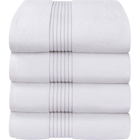 4 Pack 600 GSM Cotton Bath Towels Set 27x54 Inches