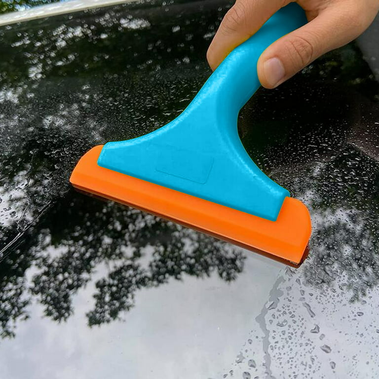 Super Flexible Silicone Squeegee,Auto Water Blade, Water Wiper,Shower  Squeegee,5.9 Blade and 7.5 Long Handle,for Car  Windshield,Window,Mirror,Glass