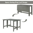 thumbnail image 3 of EUROCO Wood Extendable Dining Table,Wood Extendable, Drop Leaf Table for Small Spaces,Multifunction Space Saving Table Extension Dinner Table for Kitchen, 3 of 8