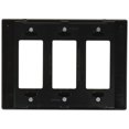 thumbnail image 4 of Legrand radiant Screwless Wall Plates for Decorator Rocker Outlets, 3-Gang, Black, RWP263BK, 4 of 10